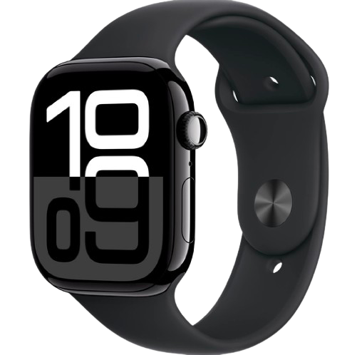 Купити Apple Watch Series 10 GPS, 42mm, Jet Black, Black Sport Band, S/M