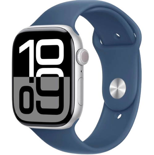 Купити Apple Watch Series 10 GPS, 46mm, Silver, Denim Sport Band, S/M