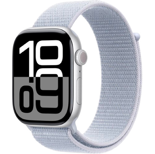 Купити Apple Watch Series 10 GPS, 46mm, Silver, Blue Cloud Sport Loop