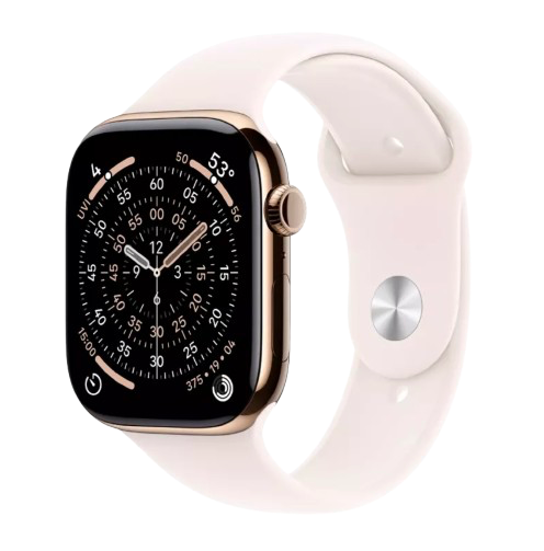 Купити Apple Watch Series 11 GPS + Cellular, Light Blush Sport Band, M/L, 42mm, Gold Titanium