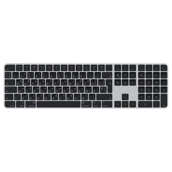 Клавіатура Magic Keyboard with Touch ID and Numeric Keypad for Mac models with Apple silicon - Ukrainian - Black Keys