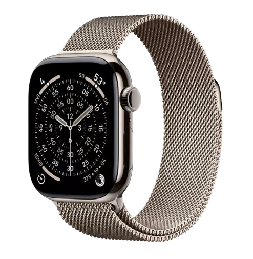 Купити Apple Watch Series 11 GPS + Cellular, Natural Milanese Loop, M/L, 46mm, Natural Titanium