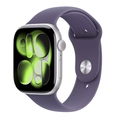 Купити Apple Watch Series 11 GPS, Purple Fog Sport Band, M/L, 42mm, Silver Aluminium