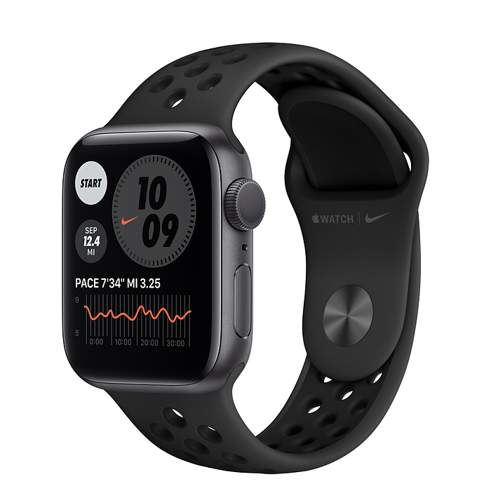 Apple Watch Nike SE GPS, 40mm Space Gray Aluminium Case with Anthracite/Black Nike Sport Band